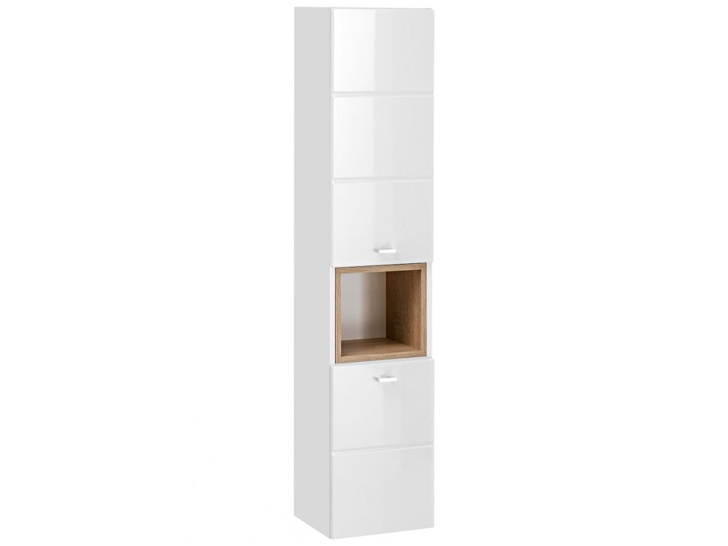 Vysoká koupelnová skříňka DORIN WHITE 800 - detail 2.